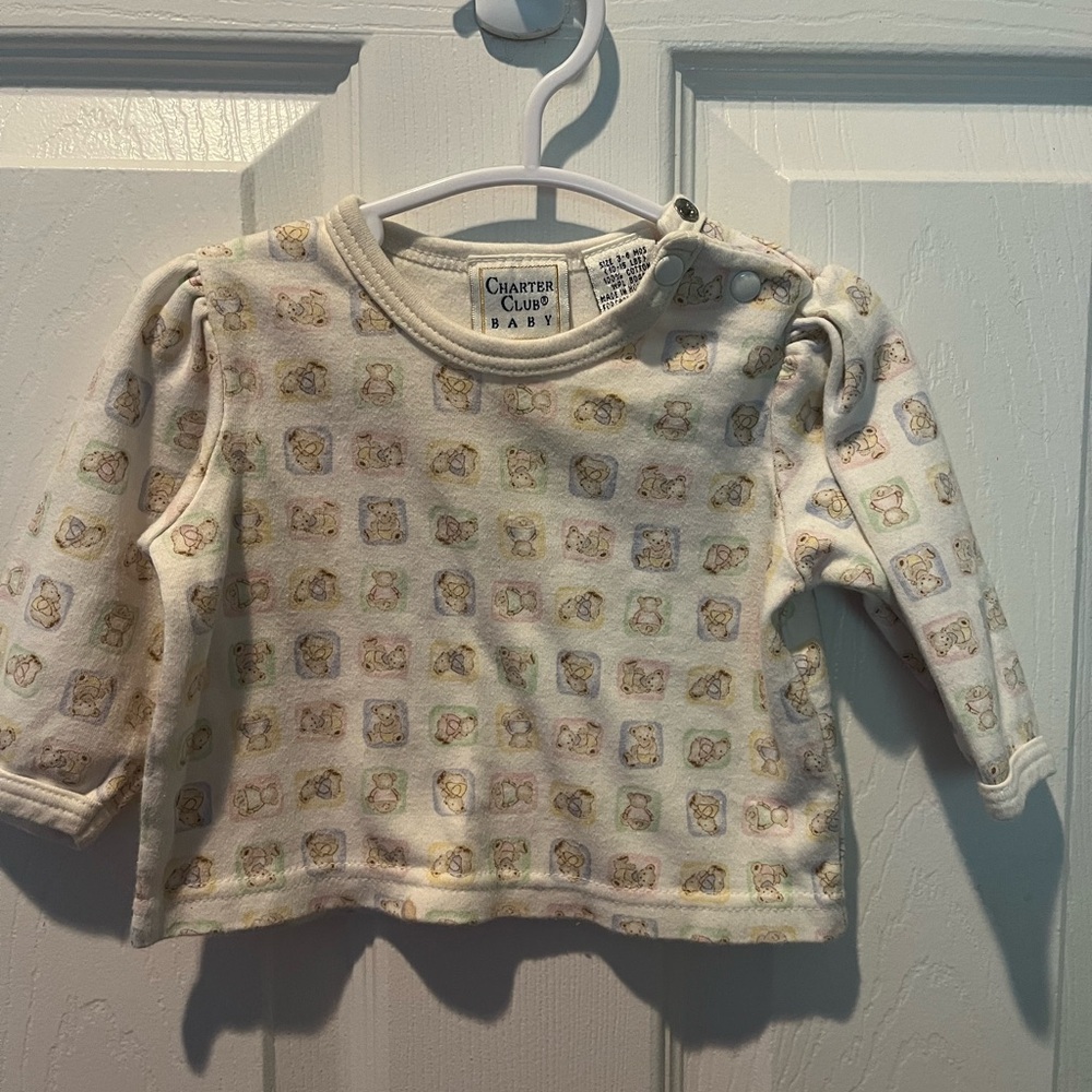❤️5 for $15 Vintage Charter Club Baby Top | 3–6 Months | 1998 Bear Print